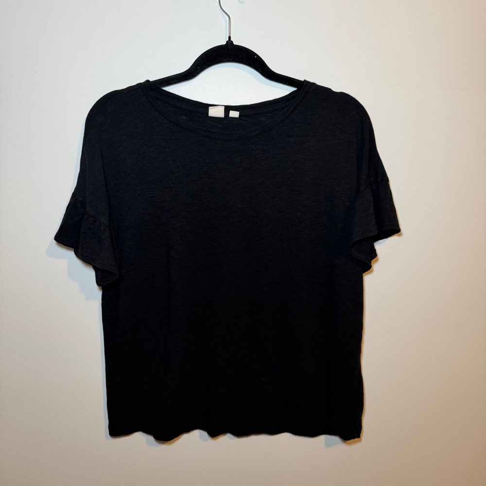 Gap Short Sleeve Black Top Size M